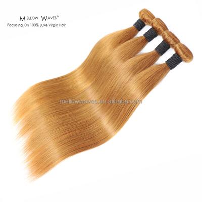 China Tangle Hair Smooth Wave Hair Bundle With Keratin Straight Remy Brazilian Human Hair Bundle Wave Bundle 27# Color for sale