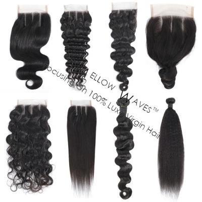 China 4*4 Inches 100% Hd Lace Closures High Quality 100% Human Virgin Human Hair 8-22