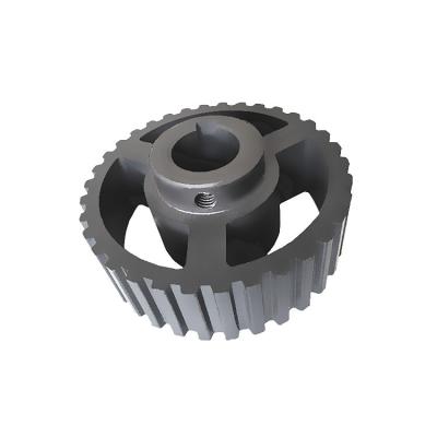 China Factory textile machine parts steel china manufacturing 34 teeth belt wheel pulley with keyway hole for sale