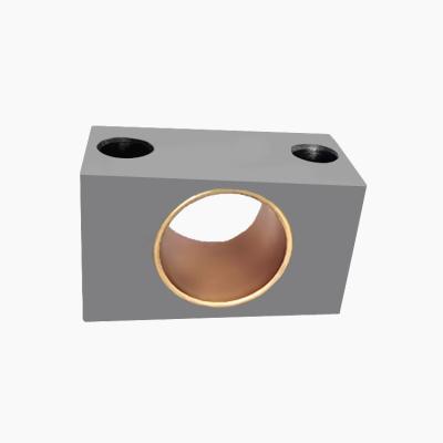 China Turbo Twin Vise Rectangular Sintered Steel Bearing Housing For Mounting Bronze Bushing for sale