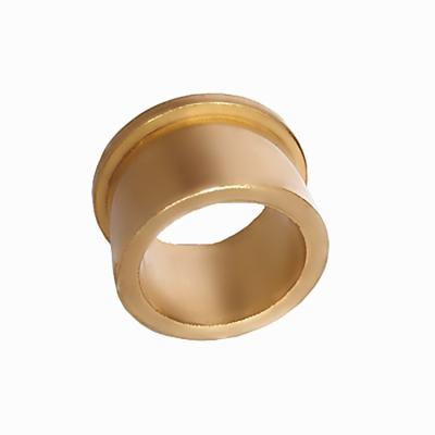 China Hotels sintered powder metal alloy bushing oillite self lubrication flange labyrinth sleeve for sale