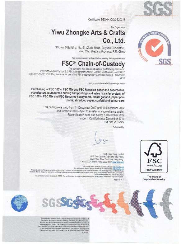 FSC - Yiwu Hoder Craft Co., Ltd.