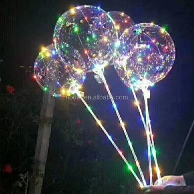 China Gift Toy 18 Inch 20inch Transparency Balloons Bobo Flashing Light Balloon For Wedding Favor Party Decorations for sale