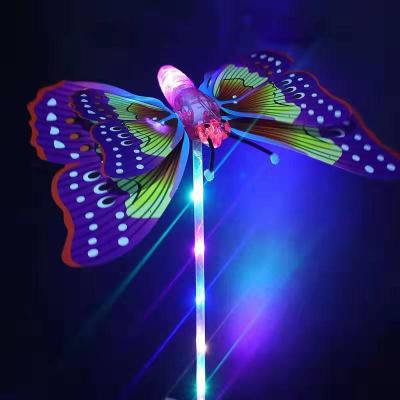 China Factory direct children's gifts plastic electric flash music butterfly stick toys for sale