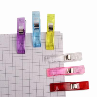 China Wholesale Multi Color 56mm Wonder Sewing Staples Paper Binding Crafts Quilts Large Sewing Clip Elephant Plastic Patchwork Sewing Clip For Quilting for sale