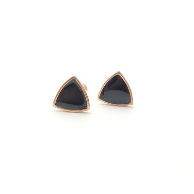 China Cute Black zircon earrings for women and girl sterling silver jewelry wholesale small earrings for sale