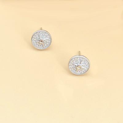 China Vintage Jewelry Platinum Rose Gold Plated Earrings Advanced Fashion Design Round French women's Fashion Earrings for sale