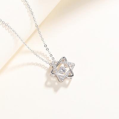 China TRENDY Factory Price GuangZhou Liwan District Rhodium Plated 925 Sterling Silver  Flower Pendant For Necklace For Women for sale