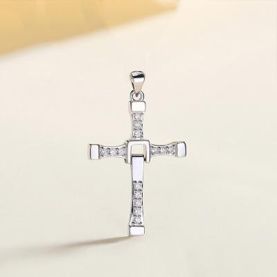 China TRENDY 925 Minimalist Pendant Women Layer Tennis Necklaces Zirconia Jewelry Dainty 18K Gold s925 Sterling Silver Cross Necklace jewelry for sale