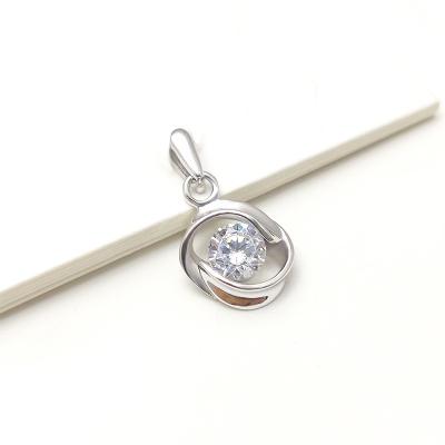 China Vintage Wholesale Sterling Silver 925 Fashion Jewelry Pendant Rhodium Plating Elegant Zircon Necklace Pendant Designer For Women for sale