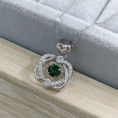 China Vintage Wholesale S925 Silver Fashion Heart Jewelry Pendant Hollow Zirconia Stone Pendant Designer for Girls Gift Women for sale