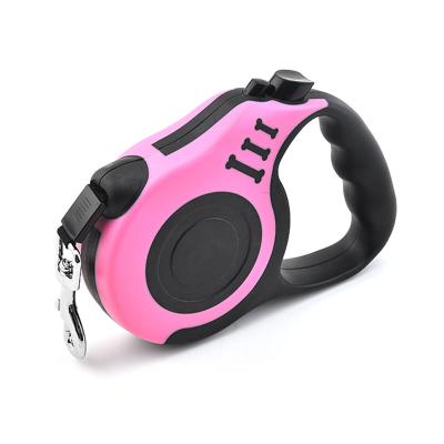 China Lights Custom Hands Free Leather Dog Leash Pet Automatic Retractable Dog Rope for sale