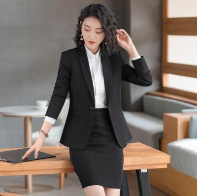 China High Quality Anti-Wrinkle Hg Ladies Office Career Women Double Breasted Suit, Evening Wear Women's 5 Piece Suits With Skirt Pants Invest for sale