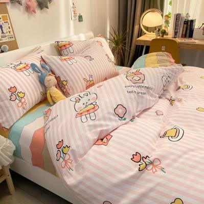 China Hg Anti-Static Low Price Super Soft Sheet Sets Printed Floral Design Bedding Sheet Set 100% Cotton Custom Logo Pattern for sale