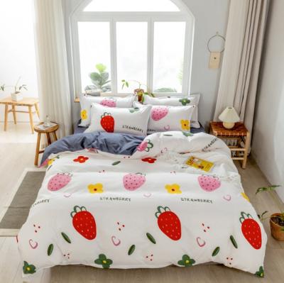 China European And American Wind Anti-Static Hg Cotton Sheets Four-Piece Bed Sheet Set Digital Printing Design Pattern 100% Polyester for sale