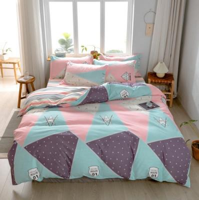 China Super Cheap Anti-Static Hg Soft Hand Feel Sheet Sets Printed Floral Design Bedding Sheet Set 100% Polyester Custom Logo Pattern for sale