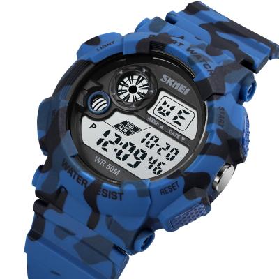 China 1718 Alarm SKMEI Silica Gel Digital For Men's Gray Camouflage Sport Waterproof Luminous Military Electronic Male Wrist Watch Reloj for sale