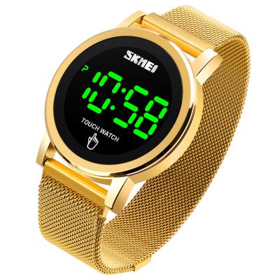 China SKMEI 1668 Digital Alarm Touch Screen Digital Wristwatches Waterproof Luxury Mens Watches Stainless Steel Male Clock LED reloj hombre hombre for sale