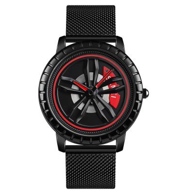 China Wholesale Minimalist Water Resistant Trend Car Wheel Dial OEM Skeleton Rotating Watch Brand Watches Men Sports Watch for sale