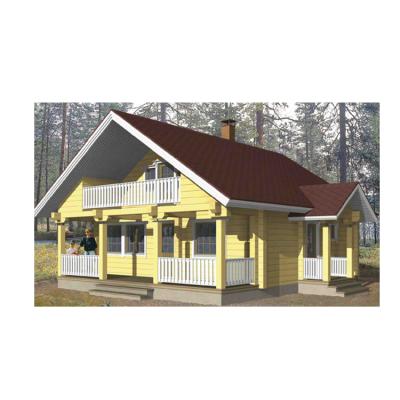 China Modern Large-Heavy Modern Prefab Log Cabin Villa House Prefab Wooden House for sale