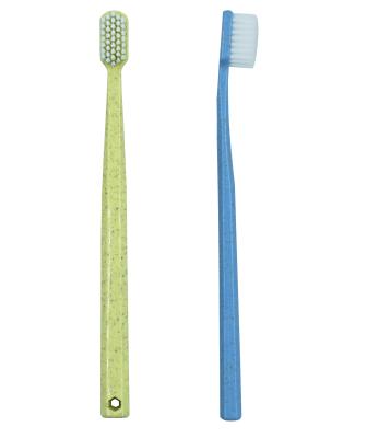 China Manual Eco Friendly Biodegradable Wheat Straw Soft Toothbrush for sale