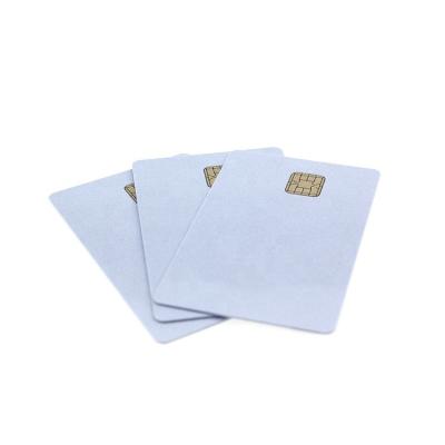 China Smart IC Card Waterproof / SLE5528 CR80 Chip PVC Card White 2 Way HICO Gray Magnetic Stripe SLE5528 Plastic Waterproof Custom Contact for sale