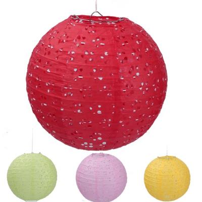 China Chinese Hanging Rice Paper Indoor and Outdoor Decoration Rice Paper Paper Lanterns with LED Lights for sale