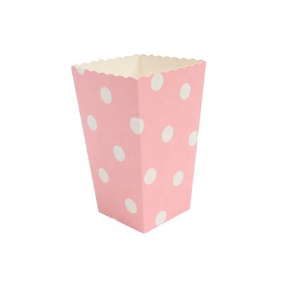 China Recycled Materials 12pcs Set Eco-friendly Biodegradable Popcorn Favor Boxes Popcorn Boxes and Fried Popcorn Bags Food Packaging Takeout Box for sale