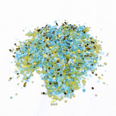 China Party Supplies Wholesale Assorted Tissue Paper Frisbee Confetti 1cm/2.5cm Tissue Paper Multiform Confetti For Party Celebration for sale