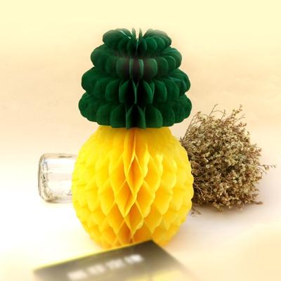 China DIY Tissue Paper Hawaii Shape Tissue Paper Pineapple Tissue Paper Honeycomb Ball For Wedding Party Summer Decoration Hawaii for sale