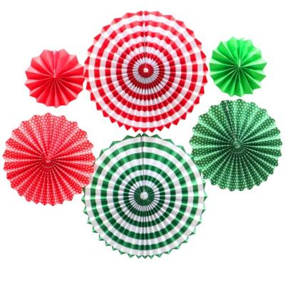 China Metallic Tissue Paper Fans Sun Green Folding Metallic Fans For Wall Birthday Party Decoration Rosettes Wedding Paper Backdrop for sale