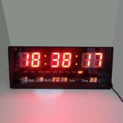 China Sizes Large Nixie 3615 Digital LED Display Calendar Wall Clock for sale