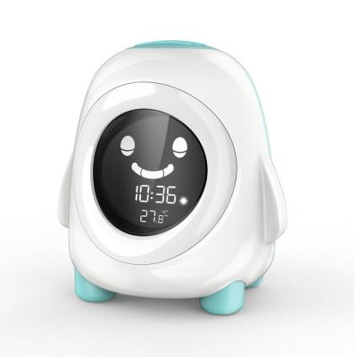 China LUMINOVA Personify Musical Expressions LED Mood Light NAP Reminder Kids Colorful To Wake Up And Sleep Trainer Alarm Penguin Clock for sale