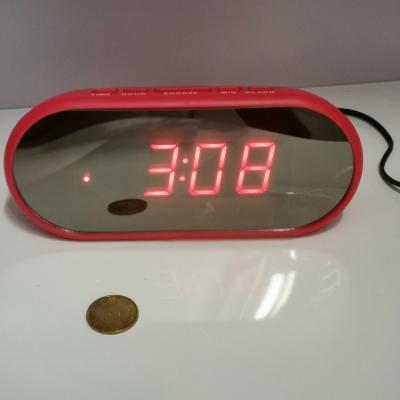 China LUMINOVA Mirror Panel LED Digital Alarm Clock for sale