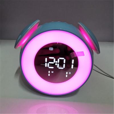 China Calendars Sunset + Light Musical Control Alarm LED Digital Calendar Clock With USB Port for sale