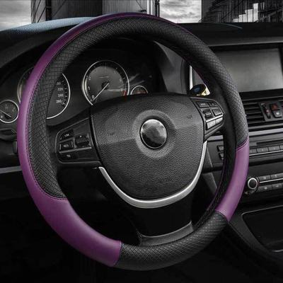 China Sports Universal Auto Car Microfiber Leather 38cm Car Cover Steering Wheel Cover for sale