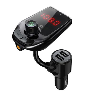 China Hot Selling Multifunctional Car Bluetooth Receiver Audio Adapter D5 USB FM Transmitter BT FM Transmitter Car MP3 Player For Car for sale