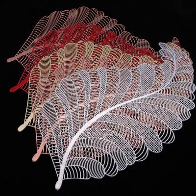 China New Simulation Potholder Tablecloth Leaf Palm Shape Mat Viable Tropical Kitchen Table Accessory Instrument for sale