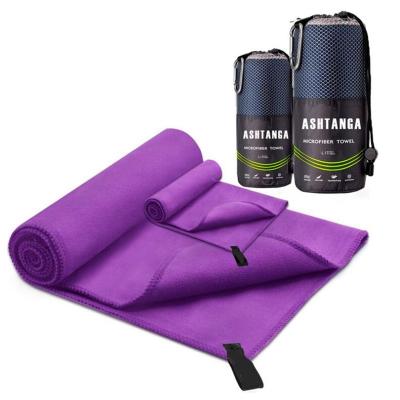 China 200gsm Quick Dry Antibacterial Towel Suede Fabric Skin Friendly For Yoga Sport for sale