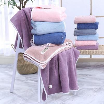 China Thickened Microfiber Hair Towel Lightweight Coral Fleece Drying Towel for sale