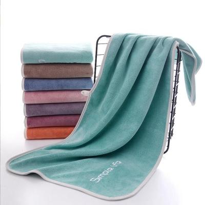 China Coral Fleece Microfiber Hair Towel Highly Absorbent Hair Drying Towel for sale