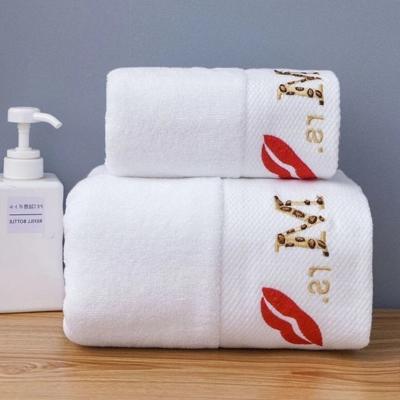 China 100% Cotton Terry Towel Set Non Abrasive Soft Touch Antibacterial for sale