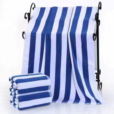 China Customizable Bath Cotton Towel High Water Absorbent Striped Cotton Towels for sale