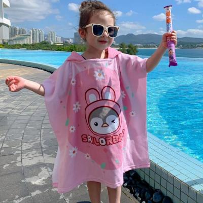 China Customized Childrens Swim Towel Poncho Washable Holeproof Long Lasting for sale