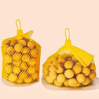 China Pressure resistance PE mesh sleeve holding longen with clip and plastic shell three packing parts for fruit in market or mall for sale