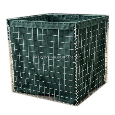 China Alambre de hierro galvanizado 2x2x1 Verde Defensa Barrera de pared de arena Bastión Bastión de seguridad en venta