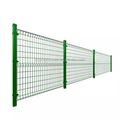 China Sport Fence Pvc Coated Galvanized 3D Triangle Mesh Fence for Airport Curvy Fence for sale