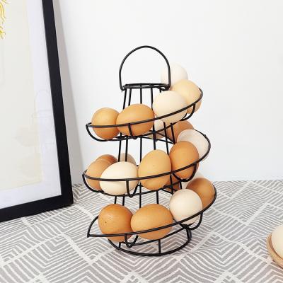 China Stored Egg Storage Rack With Handle Egg Roller Block Can Hold 10-20 Eggs Special Storage Rack For Kitchen for sale