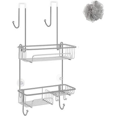 China Wall-mounted type bathroom storage rack hanging rack on the door can be used to place bath balls soap toiletries applicable to bathroom kitchen for sale