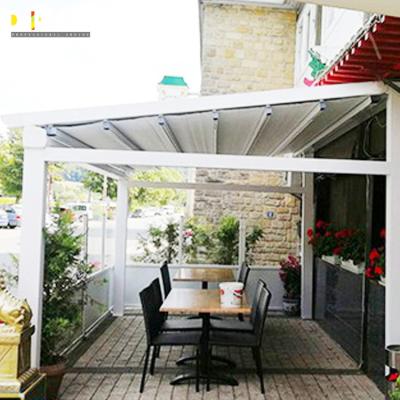 China Aluminium PVC Pergola Awning Kits Zonnekamer Zonnebril Motorisch Intrekbaar Dak Te koop